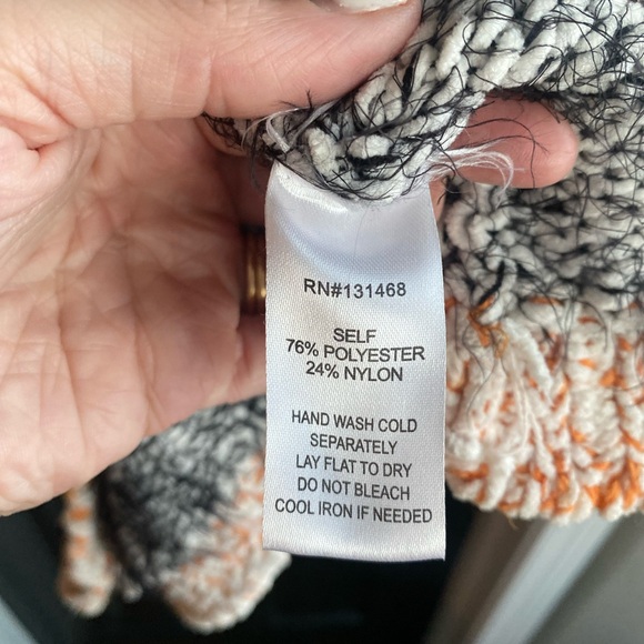 Fate Chunky Oversized Striped Fuzzy Sweater-Size L - Picture 6 of 7